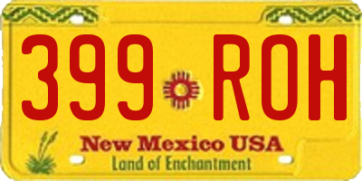 NM license plate 399ROH