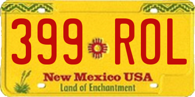 NM license plate 399ROL