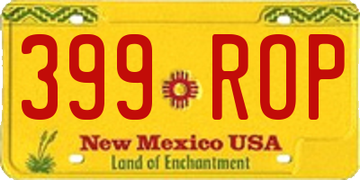 NM license plate 399ROP