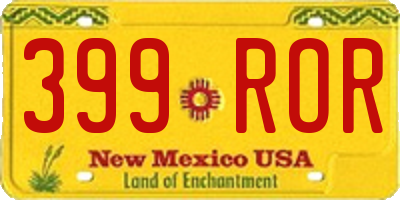 NM license plate 399ROR