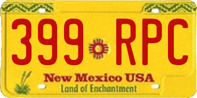 NM license plate 399RPC