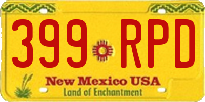 NM license plate 399RPD
