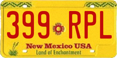 NM license plate 399RPL