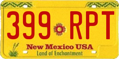 NM license plate 399RPT