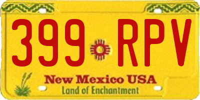 NM license plate 399RPV