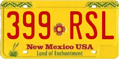 NM license plate 399RSL