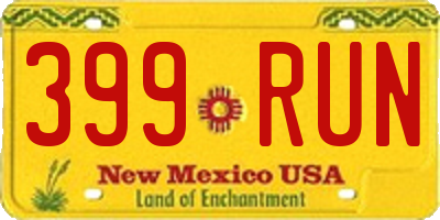 NM license plate 399RUN