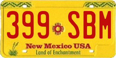 NM license plate 399SBM
