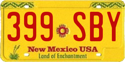 NM license plate 399SBY