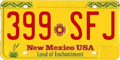 NM license plate 399SFJ