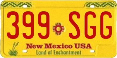 NM license plate 399SGG