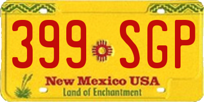 NM license plate 399SGP