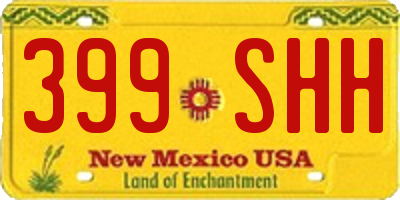 NM license plate 399SHH