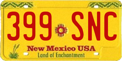 NM license plate 399SNC