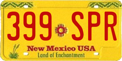 NM license plate 399SPR