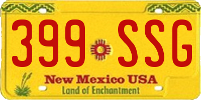 NM license plate 399SSG