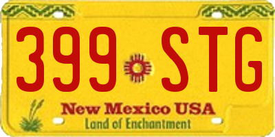 NM license plate 399STG