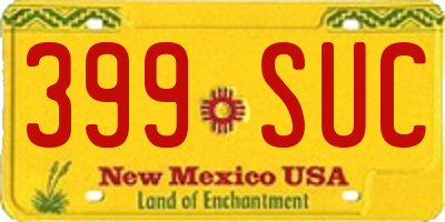 NM license plate 399SUC
