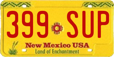 NM license plate 399SUP