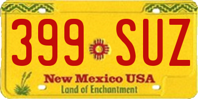 NM license plate 399SUZ