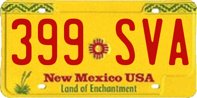 NM license plate 399SVA