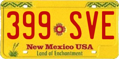 NM license plate 399SVE