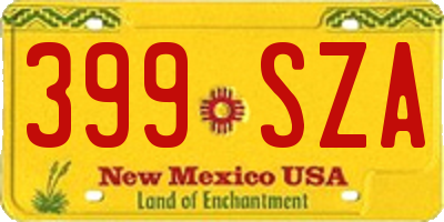 NM license plate 399SZA