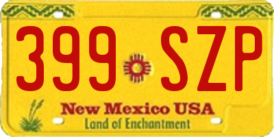 NM license plate 399SZP