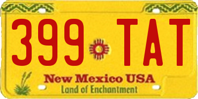 NM license plate 399TAT
