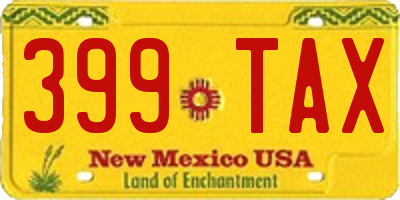 NM license plate 399TAX