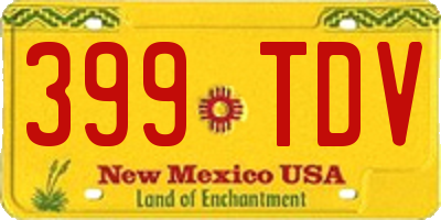 NM license plate 399TDV