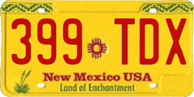 NM license plate 399TDX
