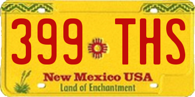 NM license plate 399THS
