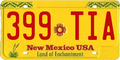 NM license plate 399TIA