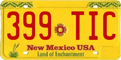 NM license plate 399TIC