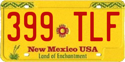 NM license plate 399TLF
