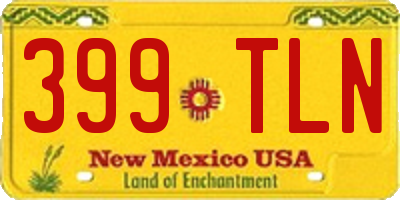 NM license plate 399TLN