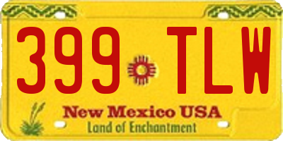 NM license plate 399TLW
