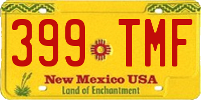 NM license plate 399TMF