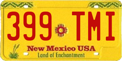 NM license plate 399TMI