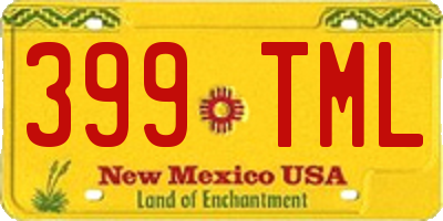 NM license plate 399TML