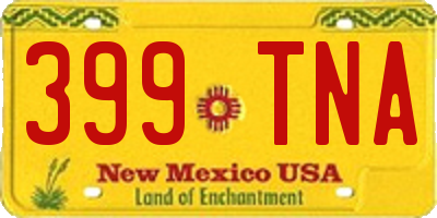 NM license plate 399TNA