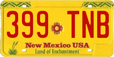 NM license plate 399TNB