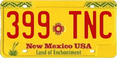 NM license plate 399TNC