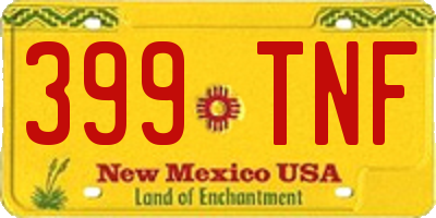 NM license plate 399TNF