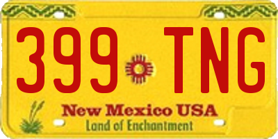 NM license plate 399TNG
