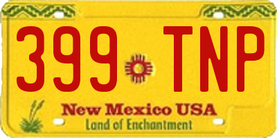 NM license plate 399TNP
