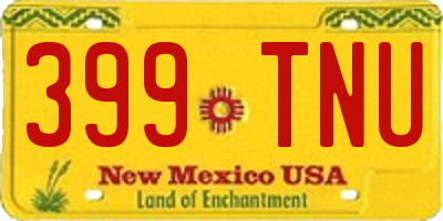 NM license plate 399TNU