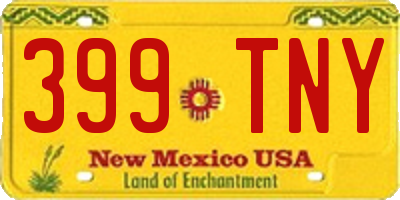 NM license plate 399TNY