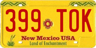 NM license plate 399TOK